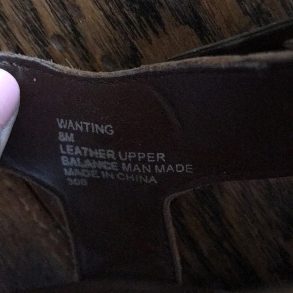 Steve Madden brown leather wedges size 8 - Picture 2 of 4